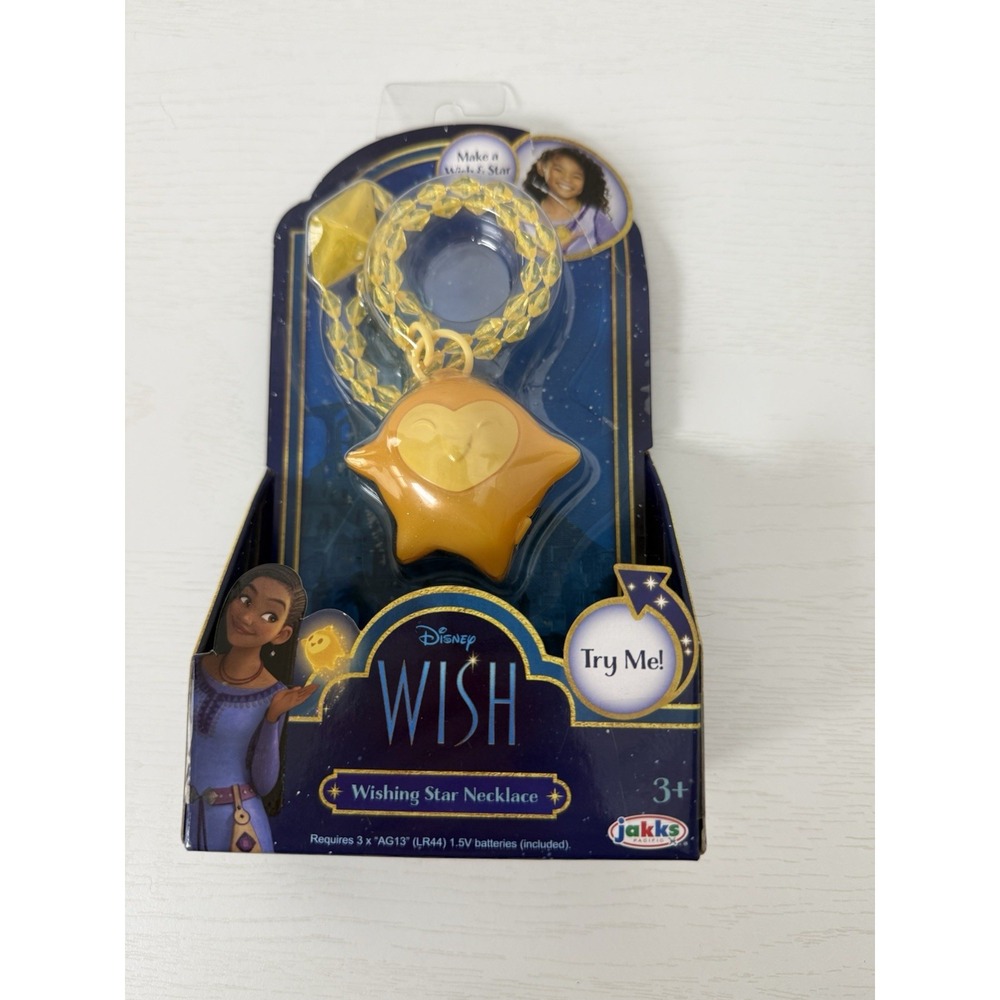 DISNEY WISHING STAR‎ NECKLACE FROM THE MOVIE WISH LIGHTS UP STAR GLOWS
